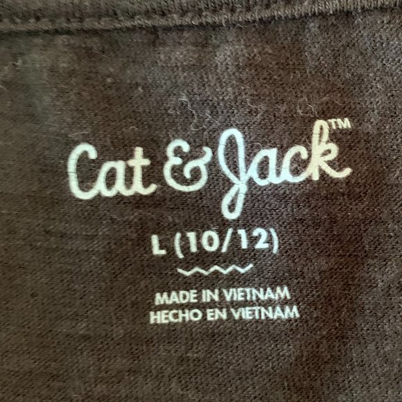 CAT & JACK Swan Long Sleeve T-Shirt, Black, Size: L (10/12) - Picture 4 of 6